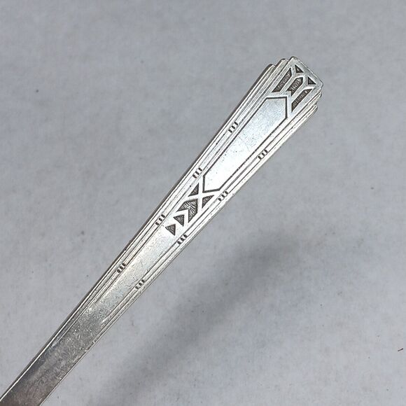 Vtg Oneida Community Friendship Medality Flat Handle Butter Spreader-Tudor Plate - Picture 4 of 4